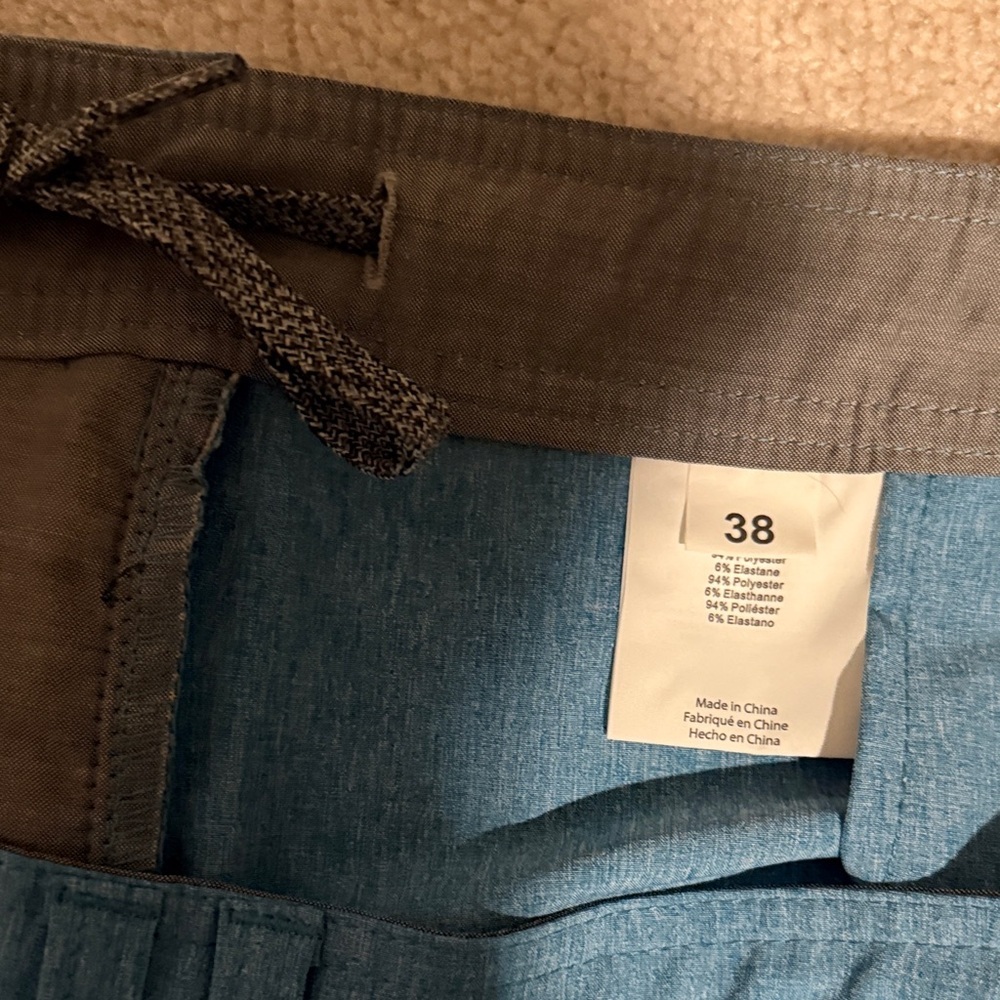 O'Neill Hybrid Hyperdry Teal Men's Flat Front Shorts - Picture 5 of 10
